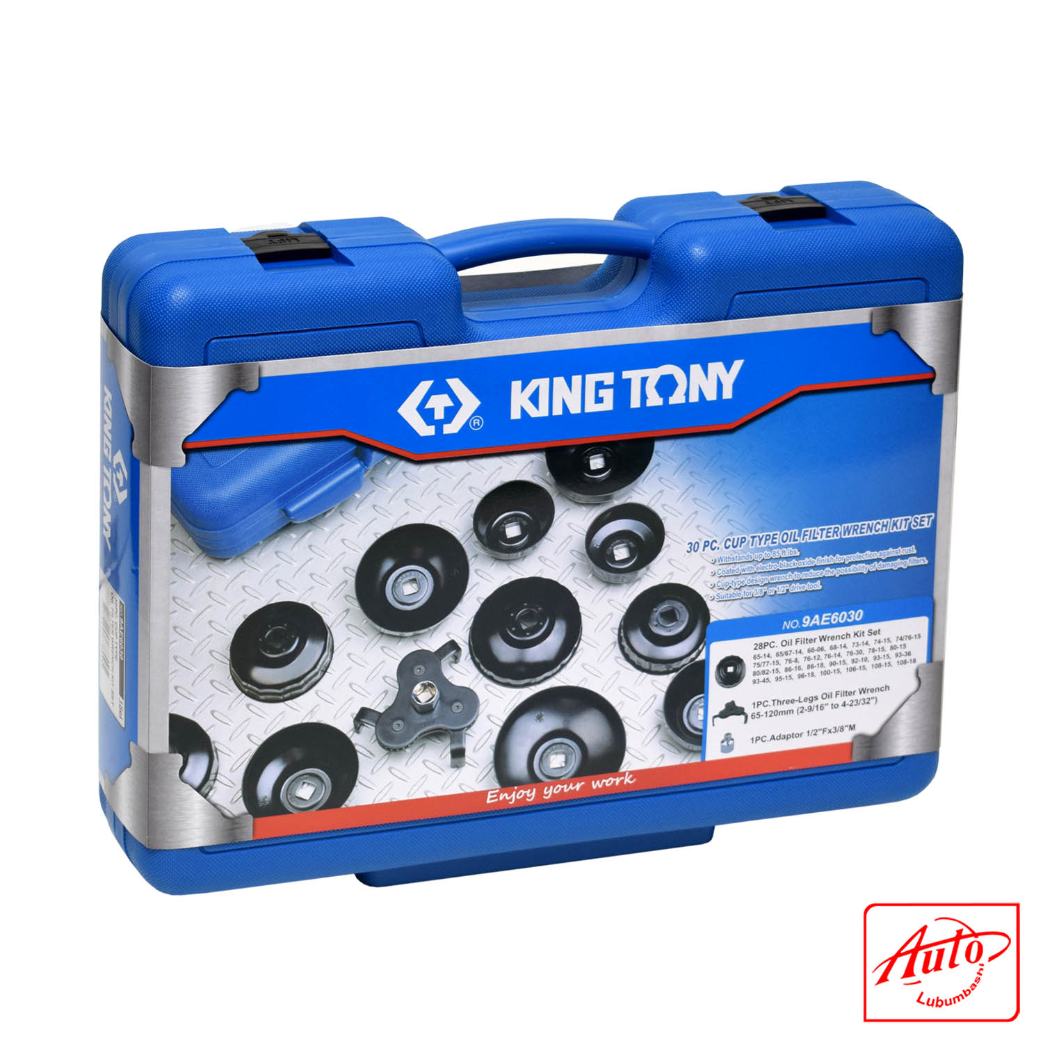 30PC.CUP TYPE OIL FILTER WRENCH SET - KING TONY