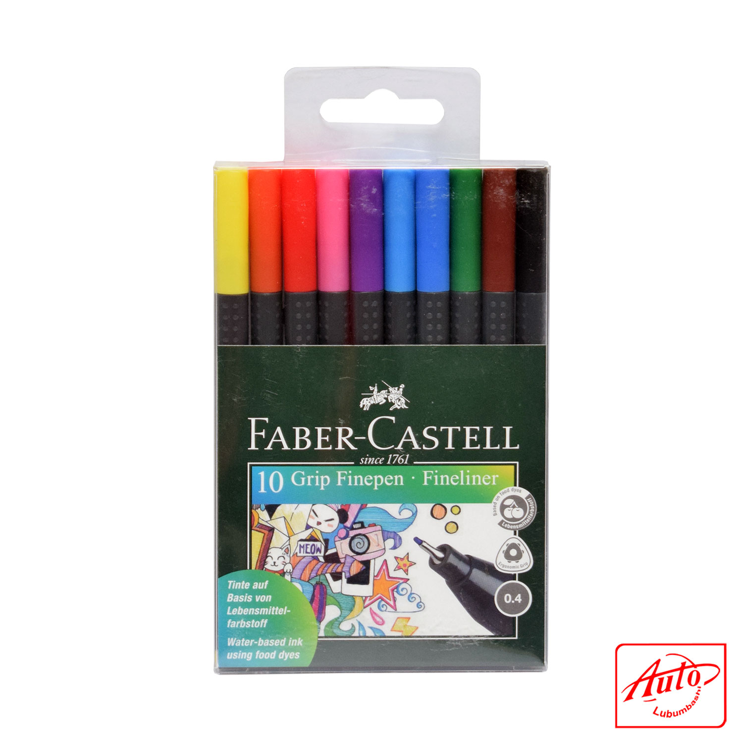 Lápiz Fineliner Pastel 0.4 Grip 5 Colores Faber Castell – Librería