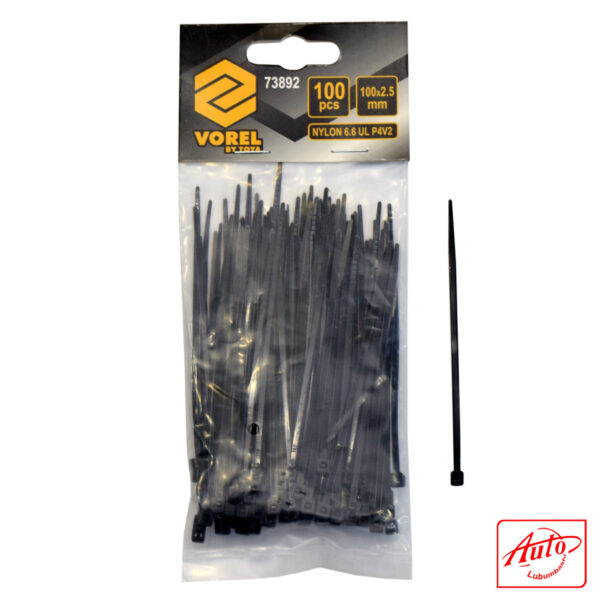 PLASTIC TIES 100X2.5 (100 PCS.) BLACK - YATO - Image 2