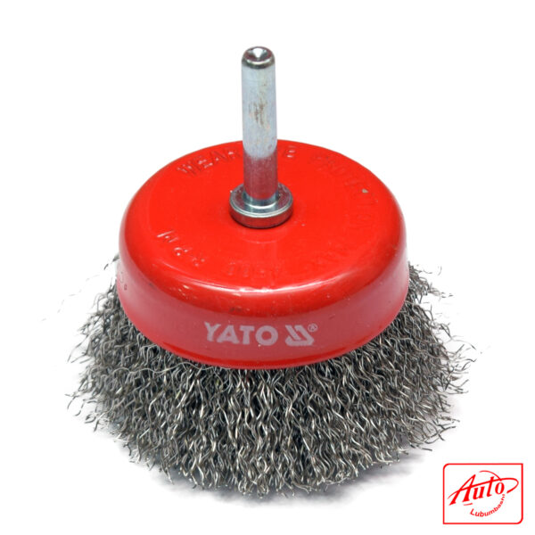 CUP BRUSH STEEL WIRE 75MM,6MM BAR - YATO – Image 2