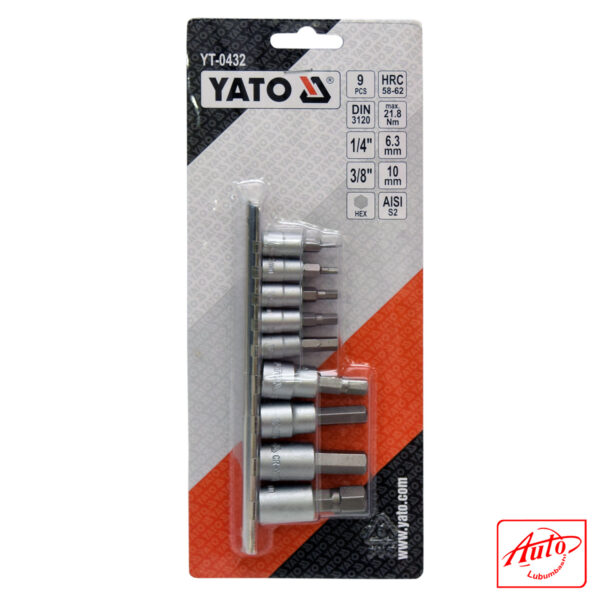 STAR BIT SOCKETS, HEX 9 PCS - YATO - Image 2