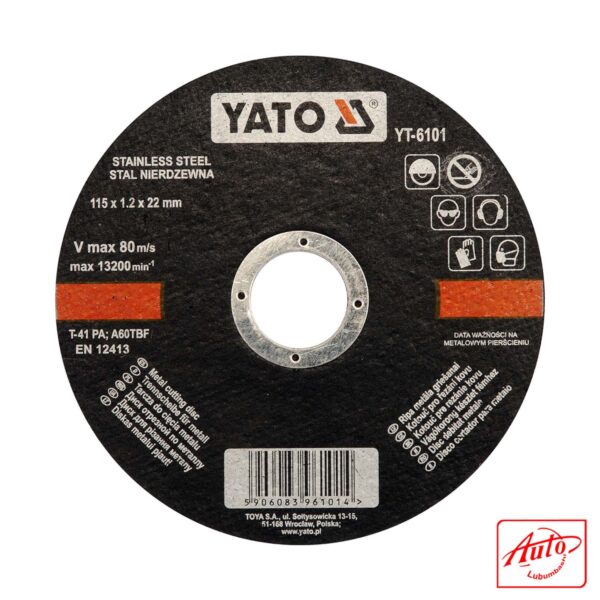 INOX CUTTING DISC 115X1.2X22MM - YATO - Image 2