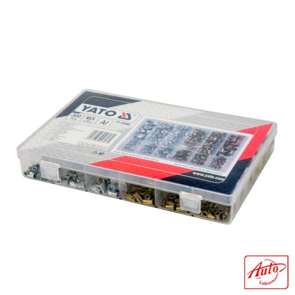 SET OF RIVET NUT MIX STEEL, ALUMINUM M3- M10, 300 PCS - YATO - Image 2