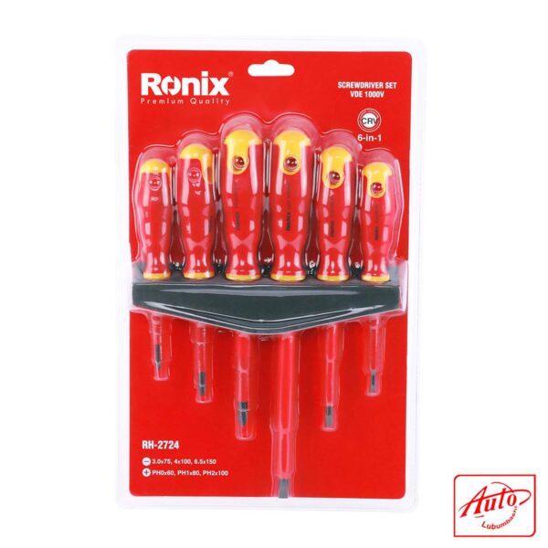 SCREWDRIVER SET, PHILLIPS & SLOTTED, CR-V - RONIX – Image 2