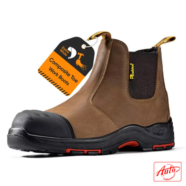 Safety Work Boots without laces Brown Size: 41 - Image 2