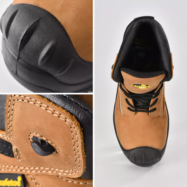 CHEMICAL & OIL RESISTANCE SAFETY BOOTS SIZE: 40 Beige and Black - Image 6