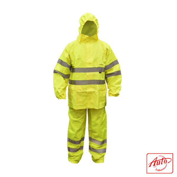 RAIN SET WITH ZIPPED BAG – HIGH VISIBILITY SIZE: M Yellow - Image 2