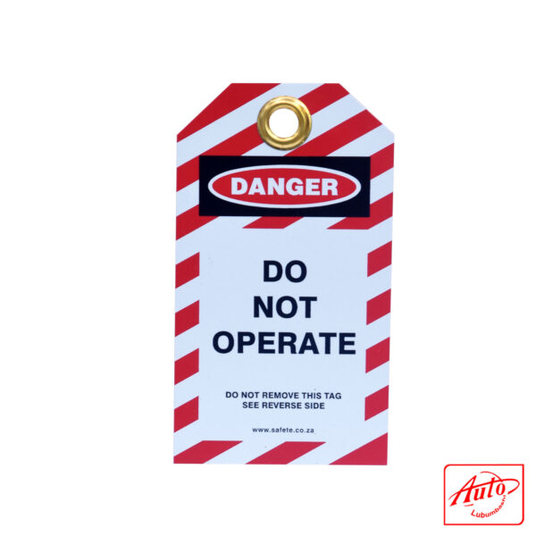PVC WARNBING TAGS: DO NOT OPERATE Red-White – Image 2