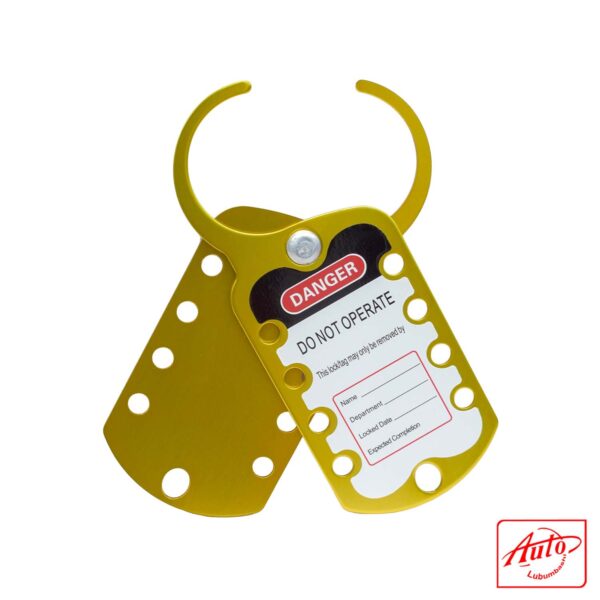 ALUMINUM HASP LOCKOUT – TAG INCLUDED Yellow - Image 3