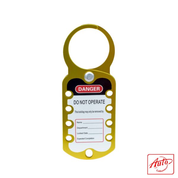 ALUMINUM HASP LOCKOUT – TAG INCLUDED Yellow - Image 2