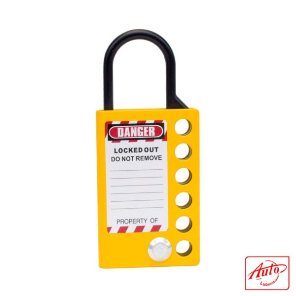 ALUMINUM HASP LOCKOUT – TAG INCLUDED Yellow - Image 2
