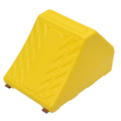 RUBBER WHEEL CHOCK 56X39X28 cm Yellow