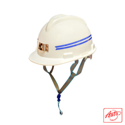 HDPE safety helmet construction, mining with lamp holder Size: 53/64 cm White