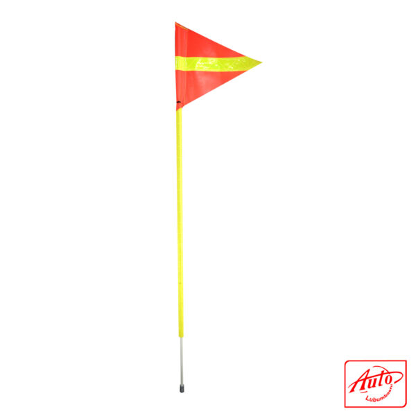 MINIG WARNING FLAG WITH WHIP PVC ROD – Image 2