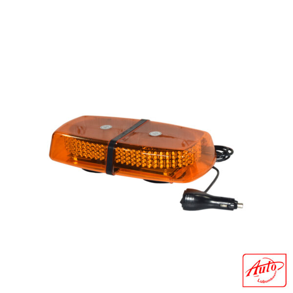 OVAL GYROPHARE FLASH 240 LEDS MAGNET - AMBER COLOR - 12V/24 - 190mm LONG - Image 2