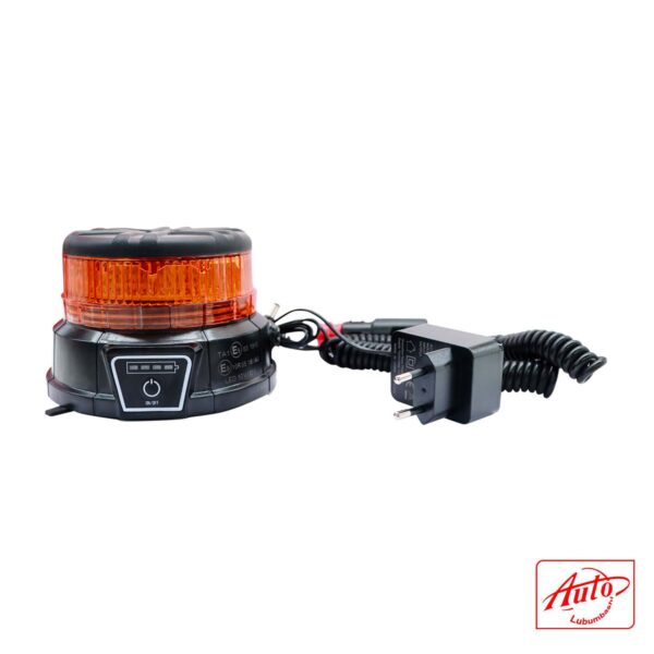 FLASHING BEACON LED MAGNET 2V/30V - AMBER - RECHARGEABLE - Image 3