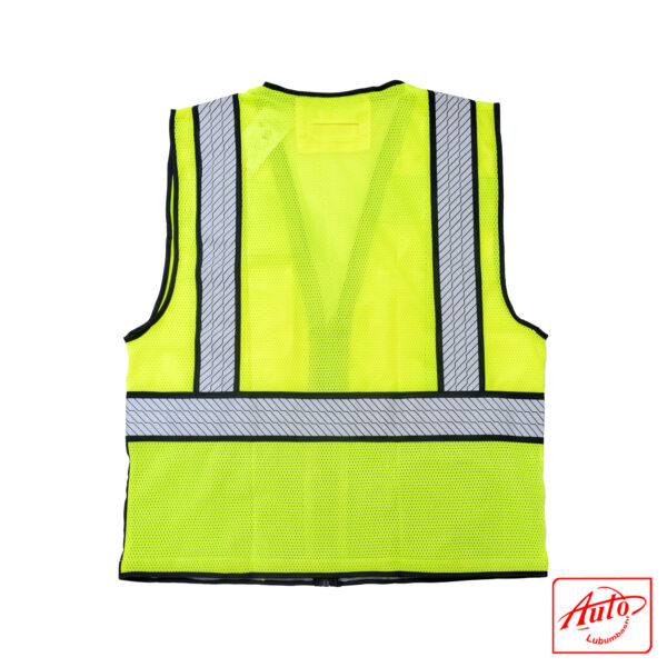 SAFETY JACKET MULTIPLE POCKETS – SILVER REFLECTIVE Size: S Yellow and black - Image 3