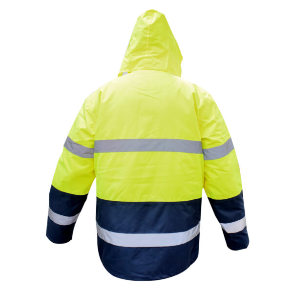 HIGH VISIBILITY CONTRAST PARKA Size: XL Yellow / Blue – Image 3