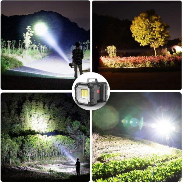 Rechargeable Multipurpose Portable Light Double Head  160mm x 133mm x 192 mm Black - Image 3