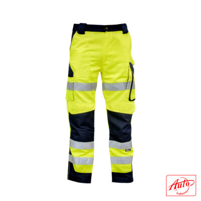 COTTON/POLYESTER CARGO PANTS Size: M Blue - Yellow