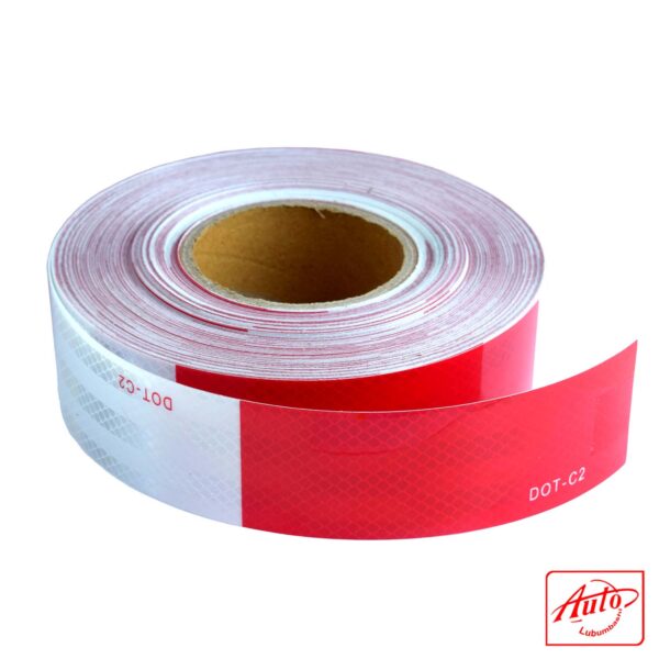 REFLECTOR TAPE – SELF ADHESIVE 5X4570cm Red and White – Image 2