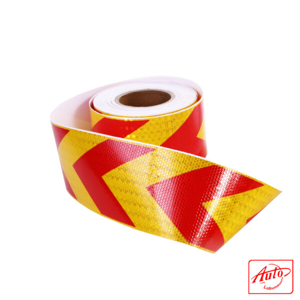 REFLECTOR TAPE-SELF ADHESIVE 10X2500cm Yellow and red – Image 3