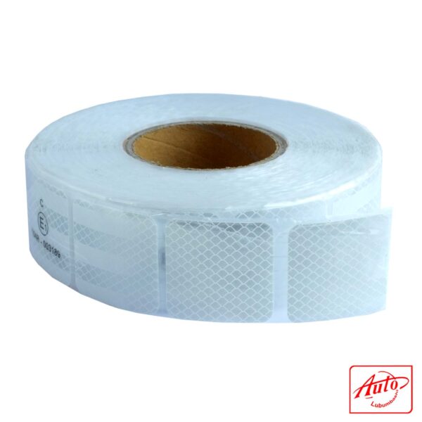 DISCONTINUED SQUARE REFLECTOR TAPE – self-adhesive 5cm x 45.7m  White - Image 2