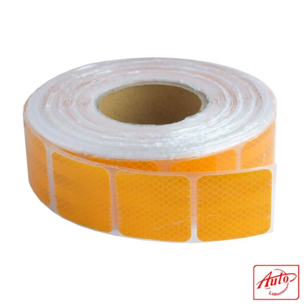 DISCONTINUED SQUARE REFLECTOR TAPE – self-adhesive5cm x 45.7m Yellow - Image 2