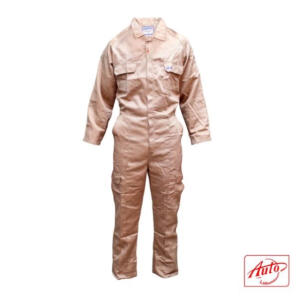 100% TWILL COTTON COVERALL Size: S Khaki - Image 2