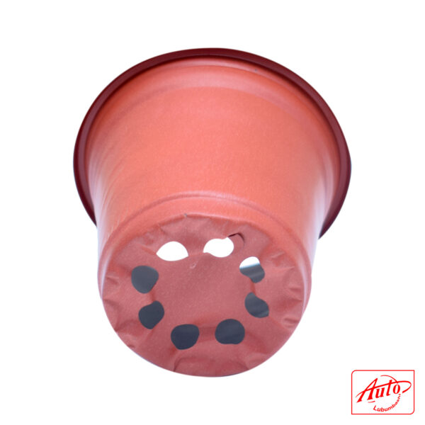 PLASTIC NURSERY POT BRICK RED 10cm – 9cm – Image 3