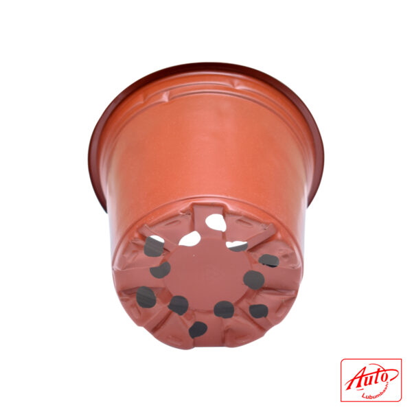 PLASTIC NURSERY POT BRICK RED 13cm – 10cm – Image 3
