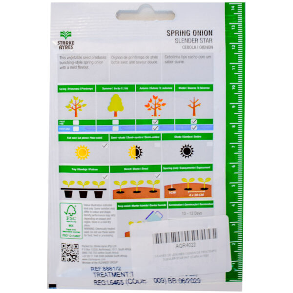 SPRING ONION SEEDS SLENDER STARKE – Image 3