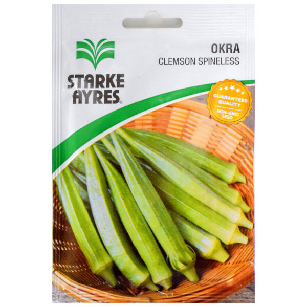 VEGETABLE SEEDS OKRA CLEMSON SPINELESS - STARKE AYRES - Image 2