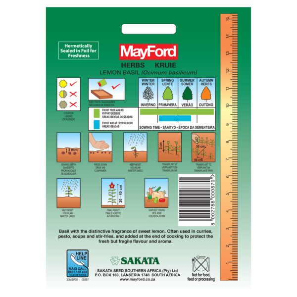 SEEDS HERBS LEMON BASIL- MayFord – Image 3