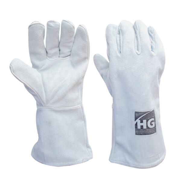 White Split Cowhide Welding Gloves – Image 2