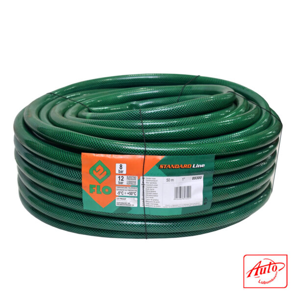 3-Layer Garden Hose – 1" × 50 m (8 bars / 12 bars) FLO Blue - Image 2