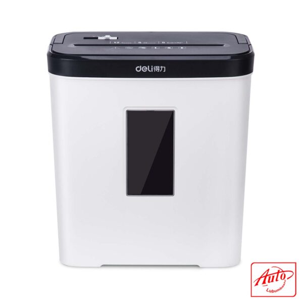Deli 9939 Mini Electric Paper Shredder – 12L Bin, 5-Sheet Capacity, Security Level 4 – Image 2