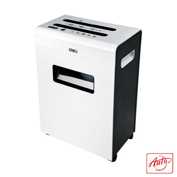 Deli 9939 Mini Electric Paper Shredder – 12L Bin, 5-Sheet Capacity, Security Level 4 – Image 2