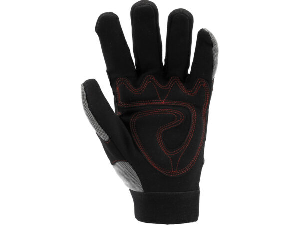 Synthetic Leather Gloves – Size 9 Black - Grey - Image 5