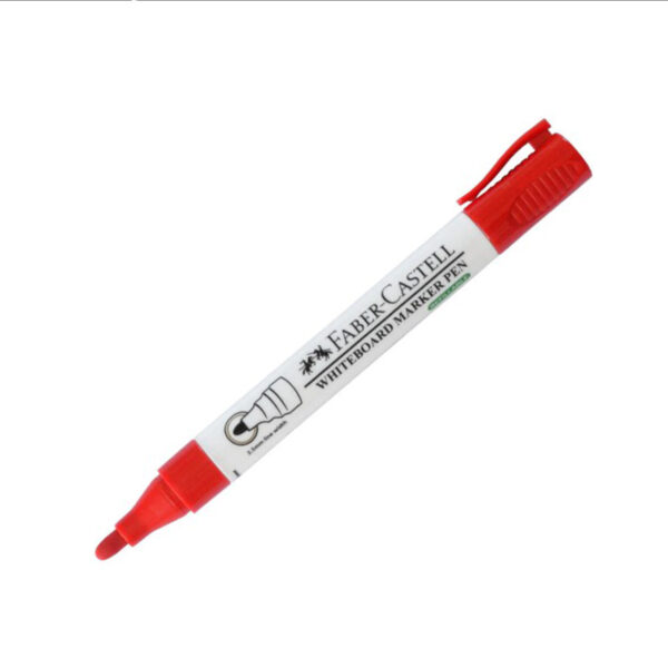 Faber-Castell Whiteboard Marker – Refillable, 2.5 mm Tip, Magnetic Cap – Pack of 1 Red - Image 2