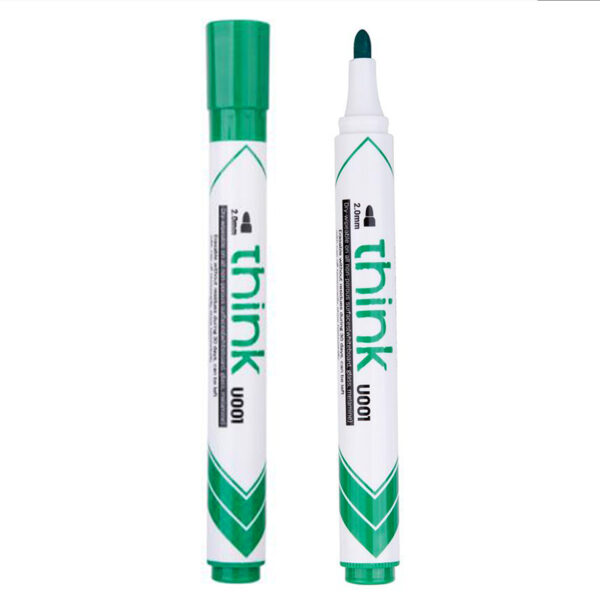 Deli Bullet Tip Dry Erase Whiteboard Marker U001 Green - Image 2