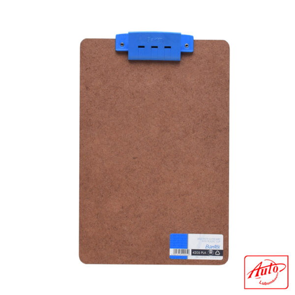 Bantex Masonite Clipboard – A4, Plastic Clip, Brown – Image 3