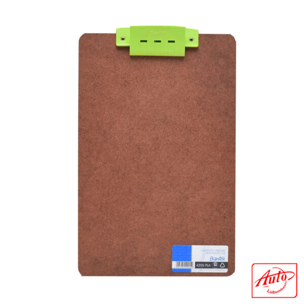 Bantex Masonite Clipboard – A4, Plastic Clip, Brown – Image 4
