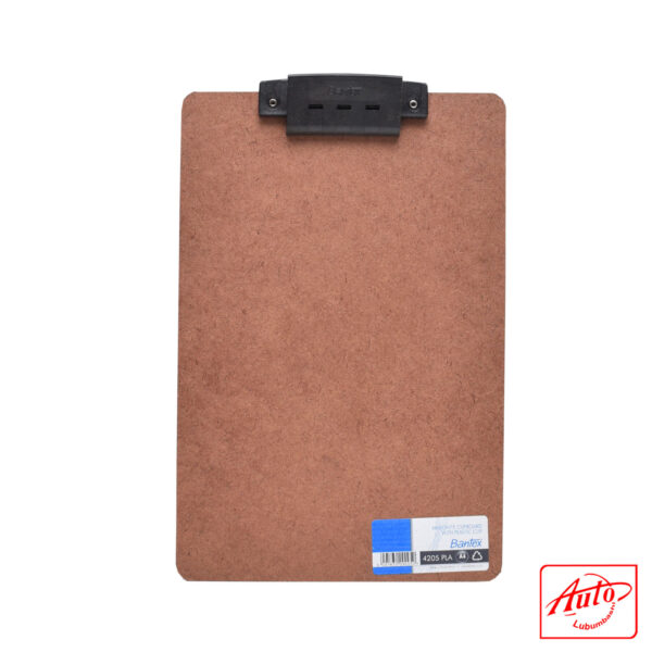 Bantex Masonite Clipboard – A4, Plastic Clip, Brown – Image 5
