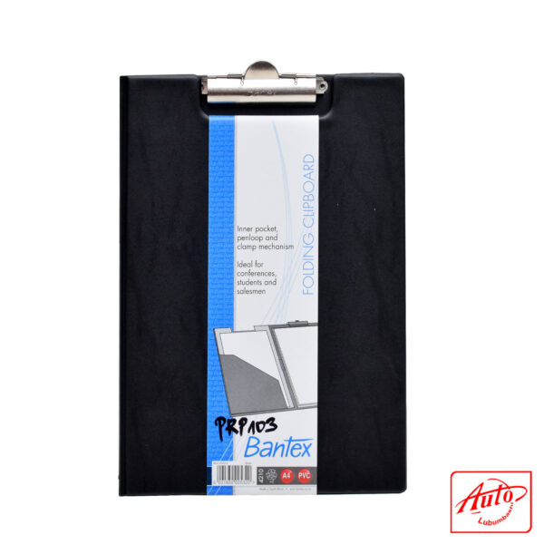 Bantex PRP103 A4 PVC Folding Clipboard with Inner Pocket and Pen Loop – Image 2