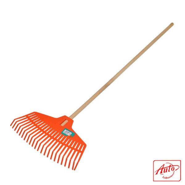Plastic Fan Rake – 23 Teeth, 145 cm Wooden Handle - Image 2