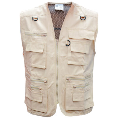 Luremaster Utility Vest – Beige, Multi-Pocket Design Size:3XL