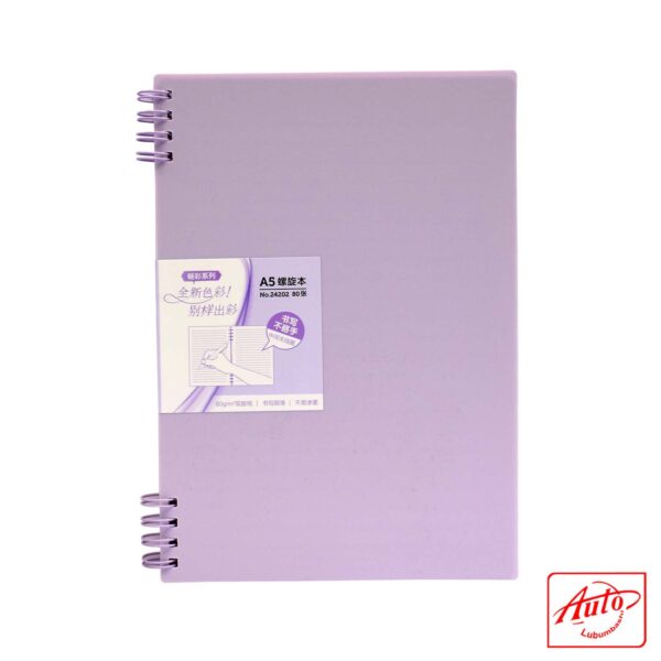 Spiral Notebook – A5, 80 Sheets, Assorted Colors – Image 4