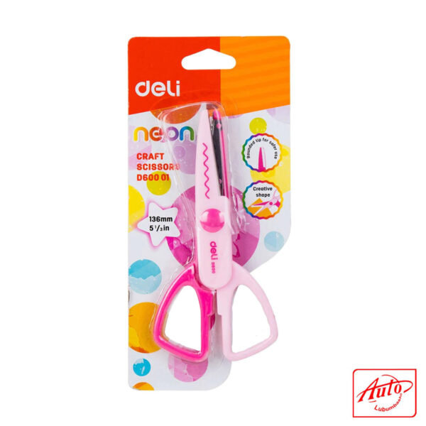 Deli CIS102 – Craft Scissors with Safety Blade Cover, Assorted Colors - Image 2