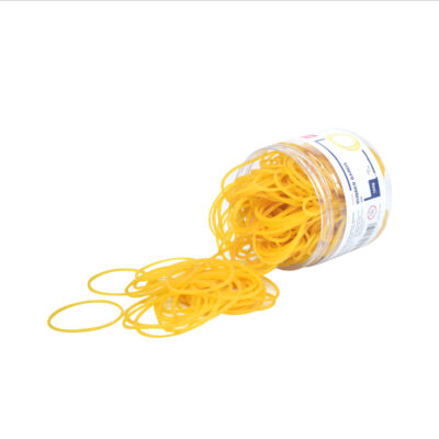 Deli Stationery Rubber Bands – 70 mm, Yellow, 50g